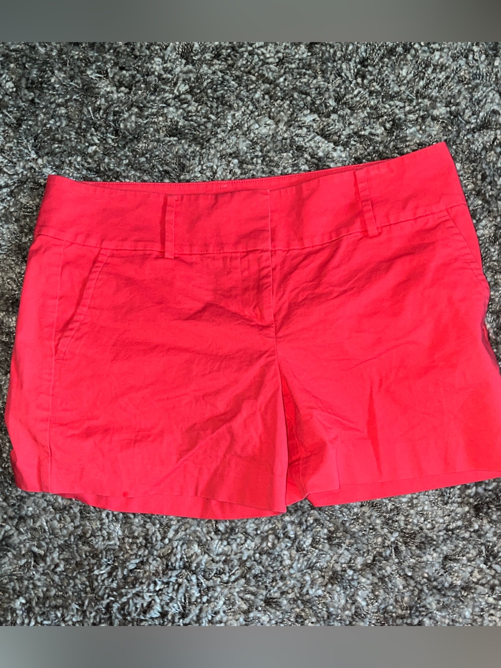 Ann Taylor Signature Chino Shorts Coral Pink Red c05